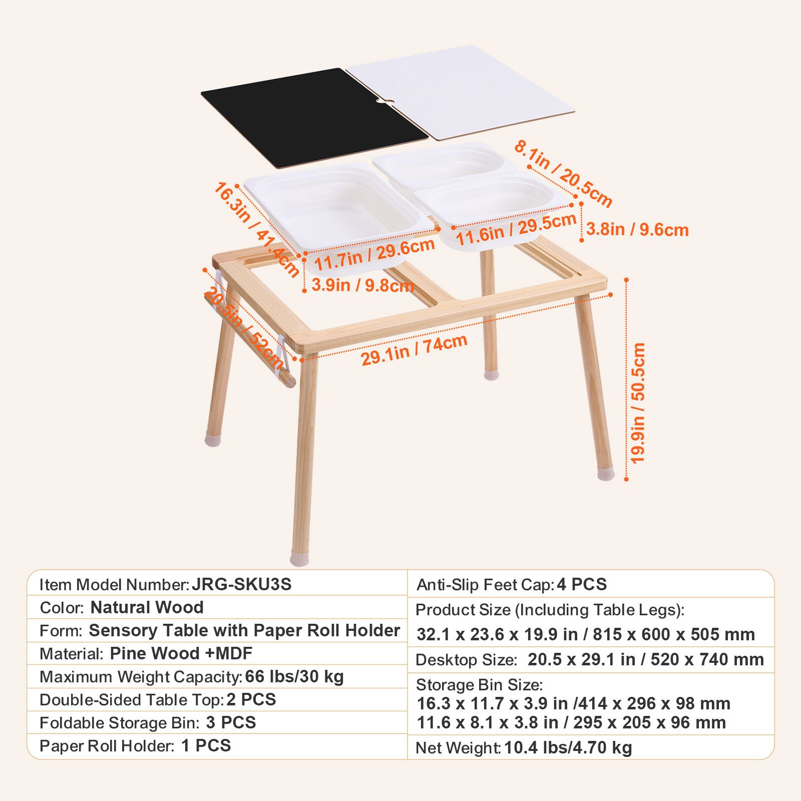 Kids Outdoor Sensory Table - Sensory Table for Toddlers, Kids Activity