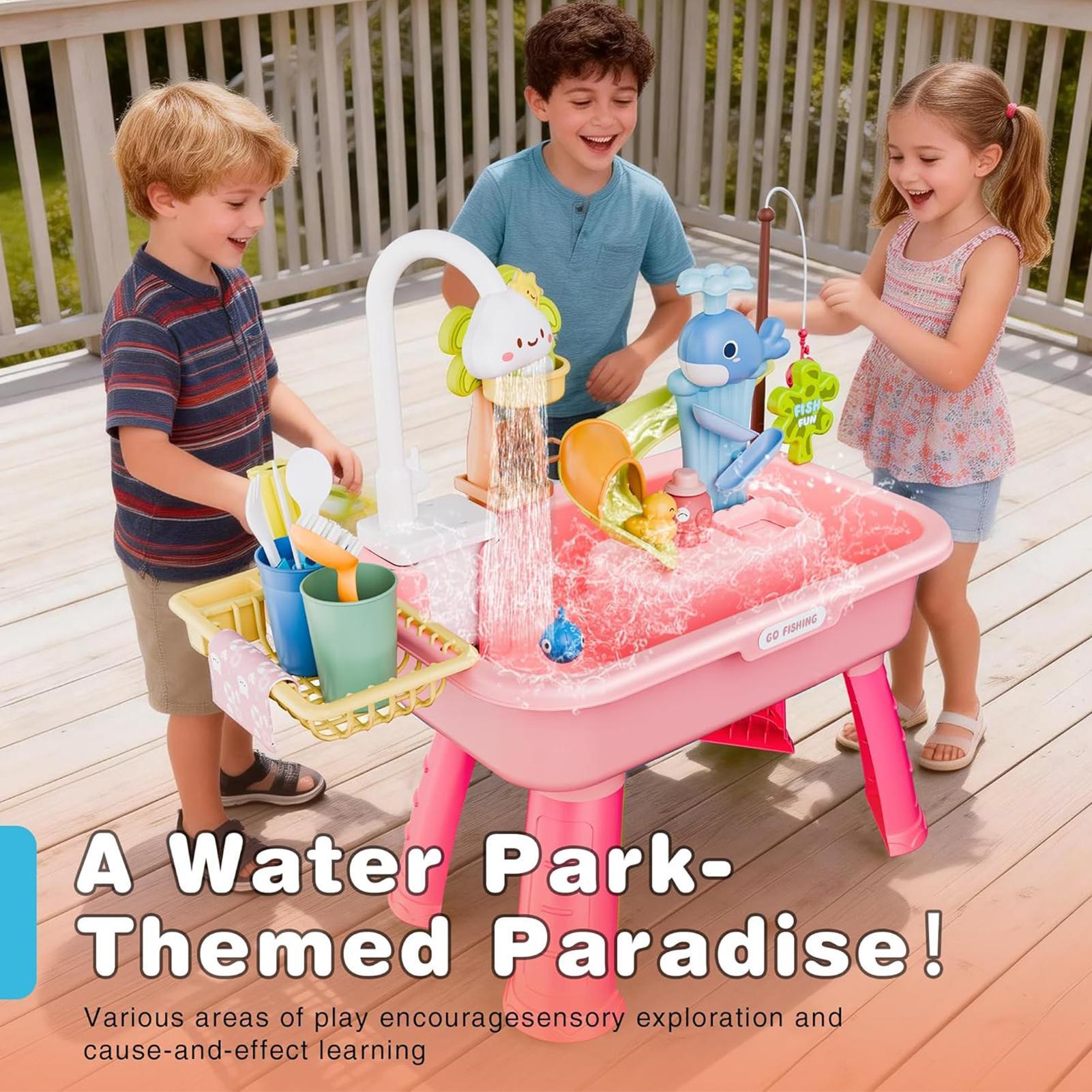 Kids Outdoor Sink - Water Play Table Kitchen Play Sink