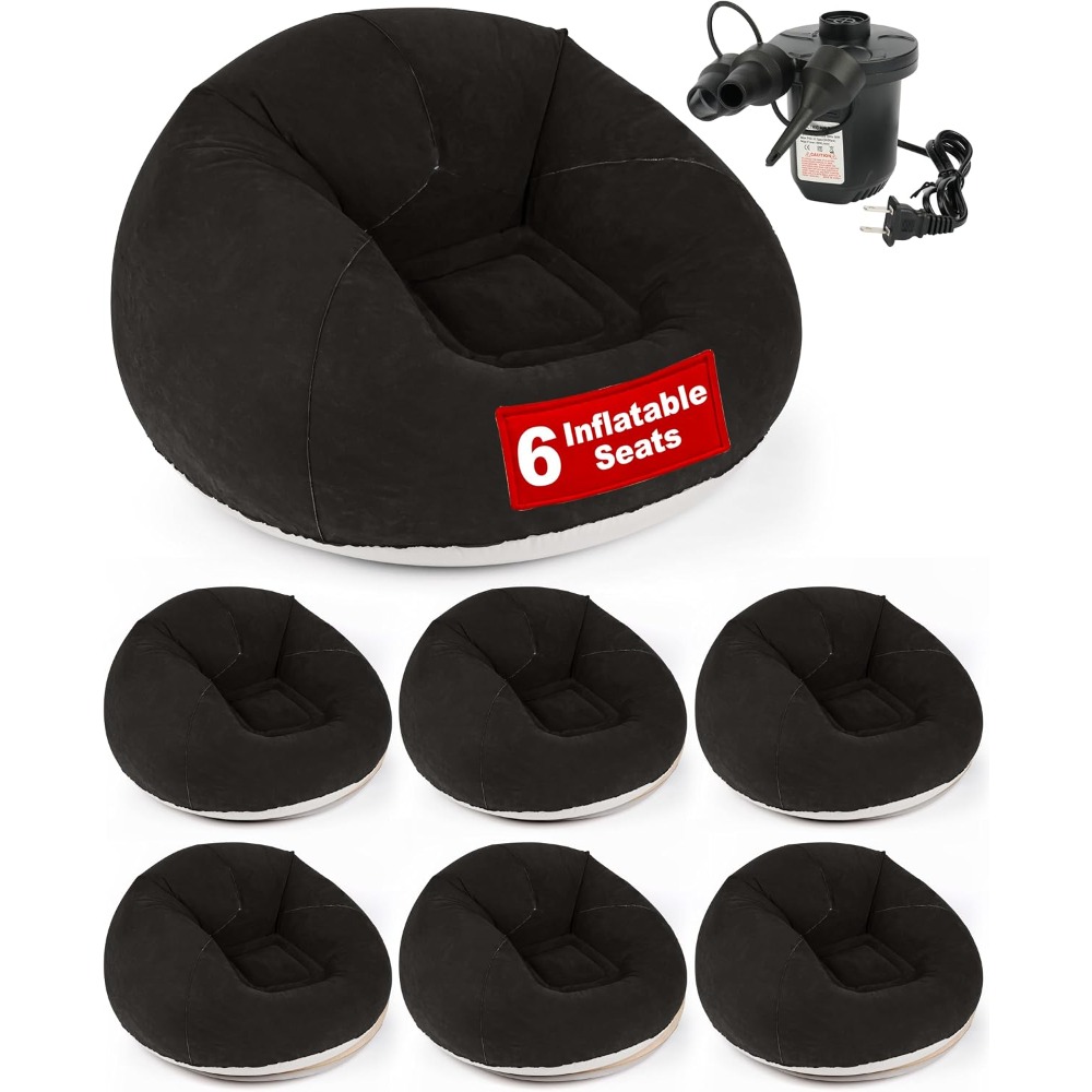 Kids Outdoor Folding Chair - Inflatable Bean Bag Chair with Electric