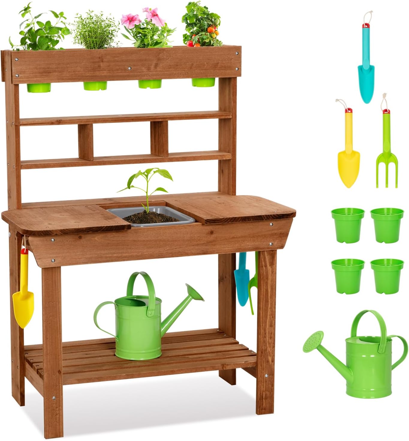 Kids Outdoor Sink - Potting Bench with Sink for Kids