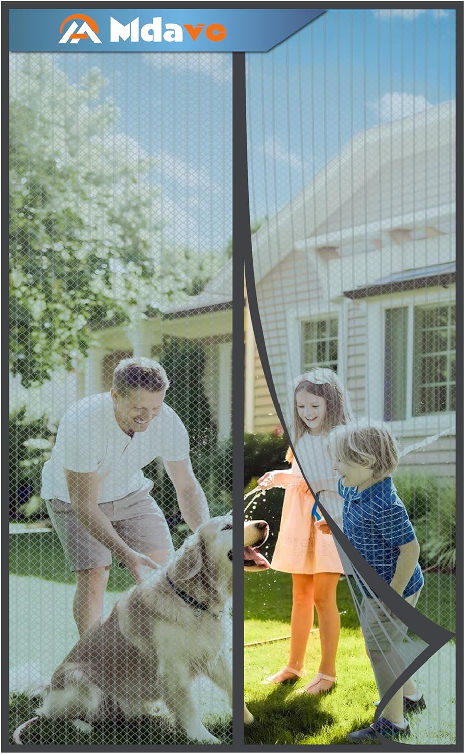 Outdoor Kid Friendly - Magnetic Screen Door，Screen Door Mesh，Keep Bugs