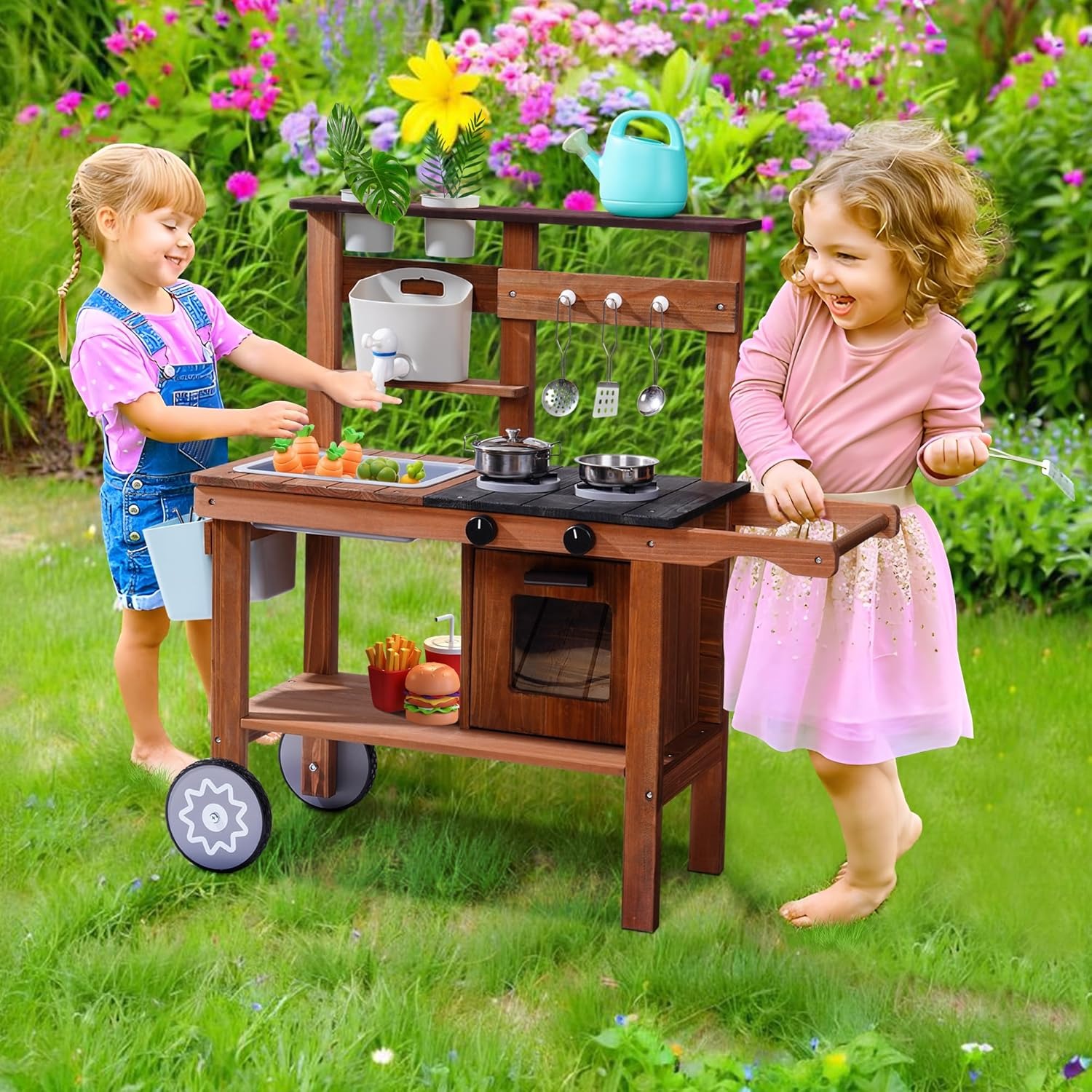 Kids Outdoor Sink - Outdoor Mud Kitchen Toy for Kids