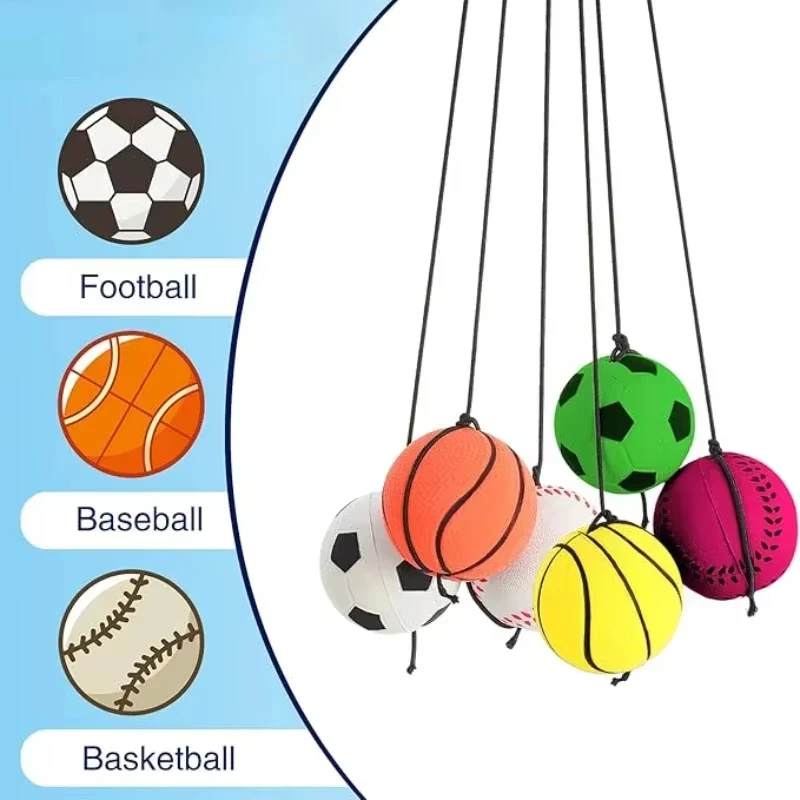 Kids Outdoor Yoga - Elastic Return Sponge Ball Nylon String