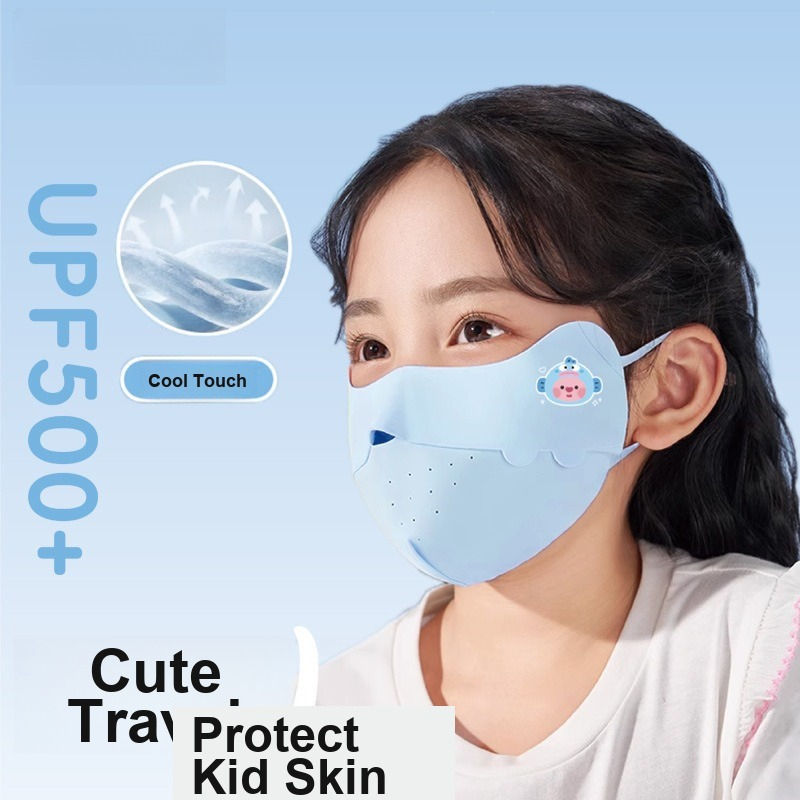 Outdoor Kid Friendly - Kids Ice Silk Face Mask Cute