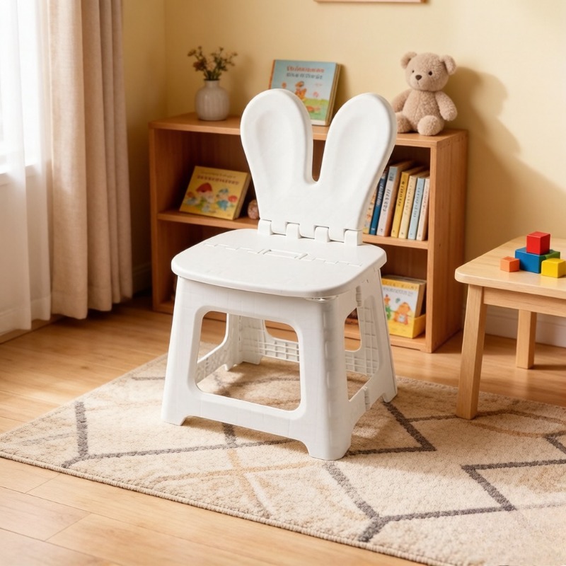 2PCS Thickened Rabbit Cartoon  - Kids Outdoor Folding Chair review and price