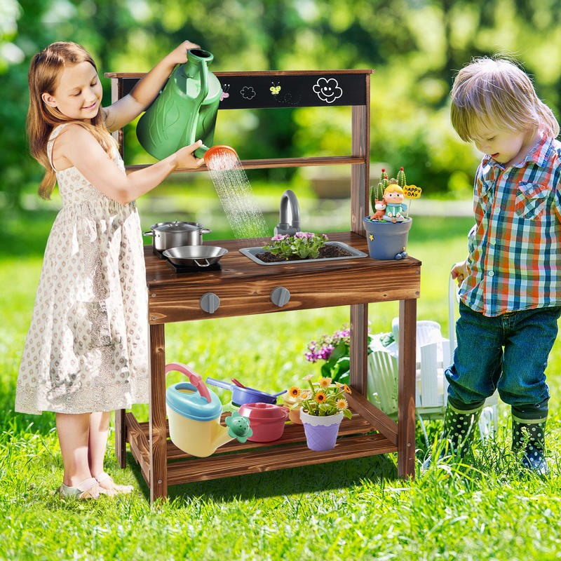 Outdoor Mud Kitchen for Kids w - Kids Outdoor Sink review and price