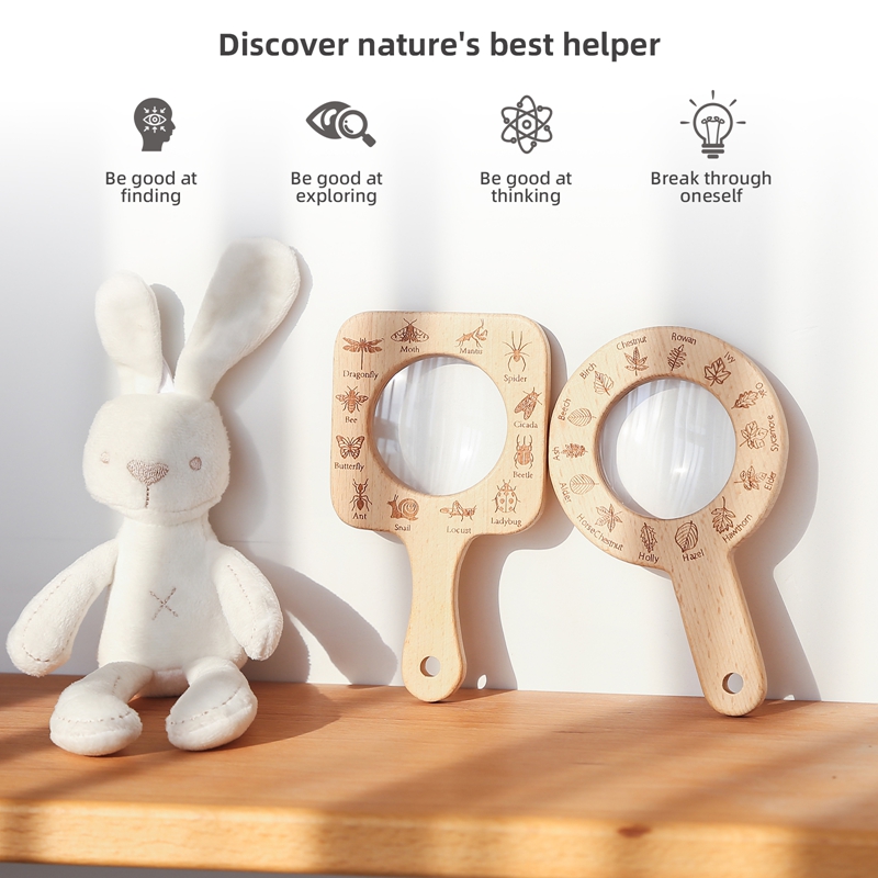 Wooden Magnifying Glass Set An - Kids Outdoor Explorer Set review and price