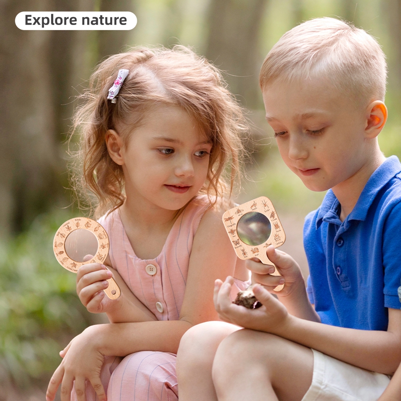 Wooden Magnifying Glass Set An - Kids Outdoor Explorer Set review and price