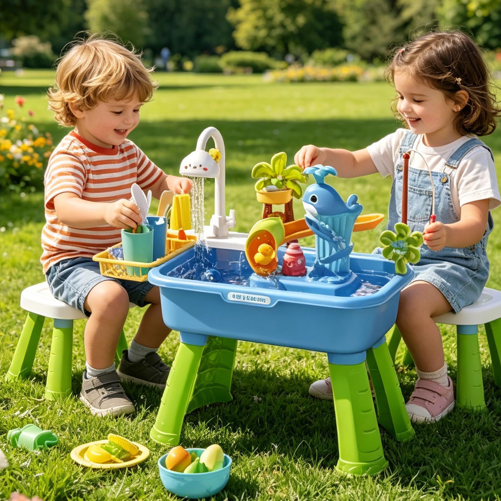 Toddler Water Table Kitchen Pl - Kids Outdoor Sensory Table review and price