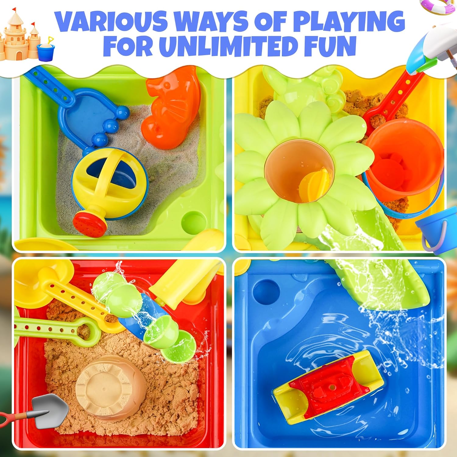 25 Pcs Summer Water Table for  - Kids Outdoor Sensory Table review and price