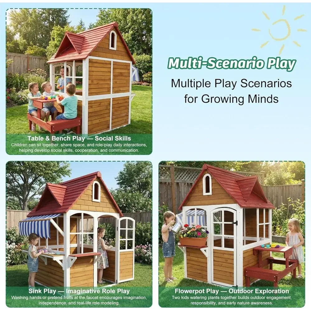 Large Solid Wood Outdoor Kids  - Kids Outdoor Sink review and price