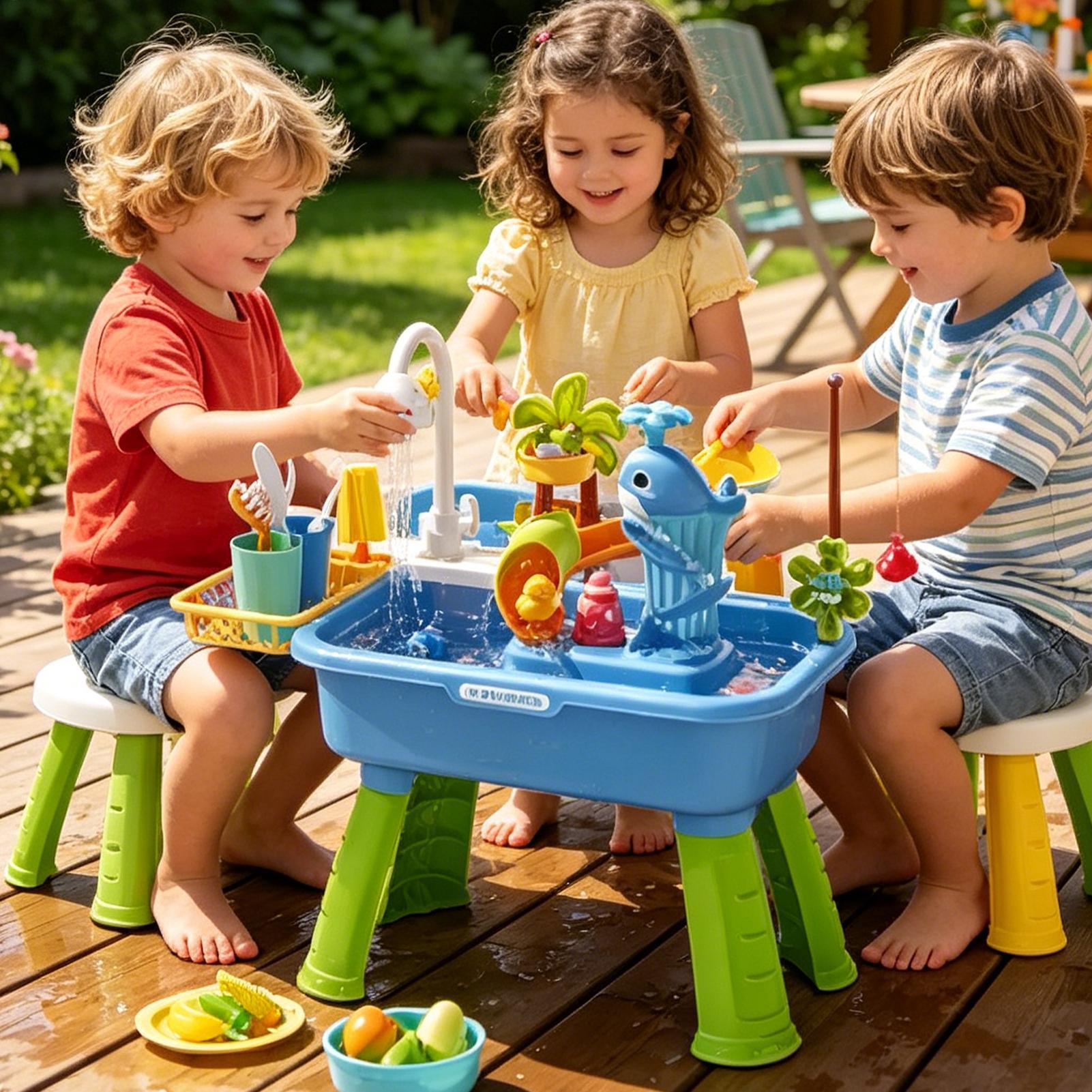 Outdoor Water Play Table for B - Kids Outdoor Sensory Table review and price