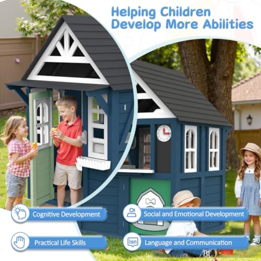 Outdoor kids playhouse: wooden - Kids Outdoor Sink review and price