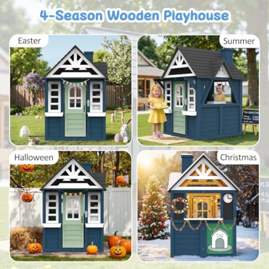 Outdoor kids playhouse: wooden - Kids Outdoor Sink review and price