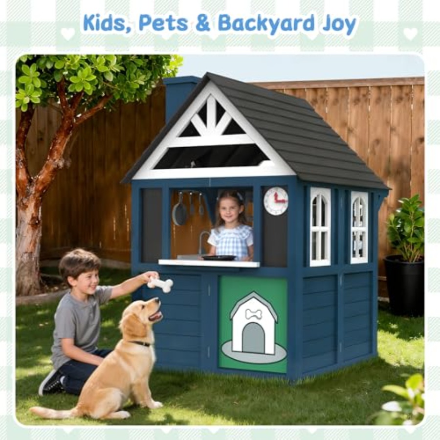 Outdoor kids playhouse: wooden - Kids Outdoor Sink review and price