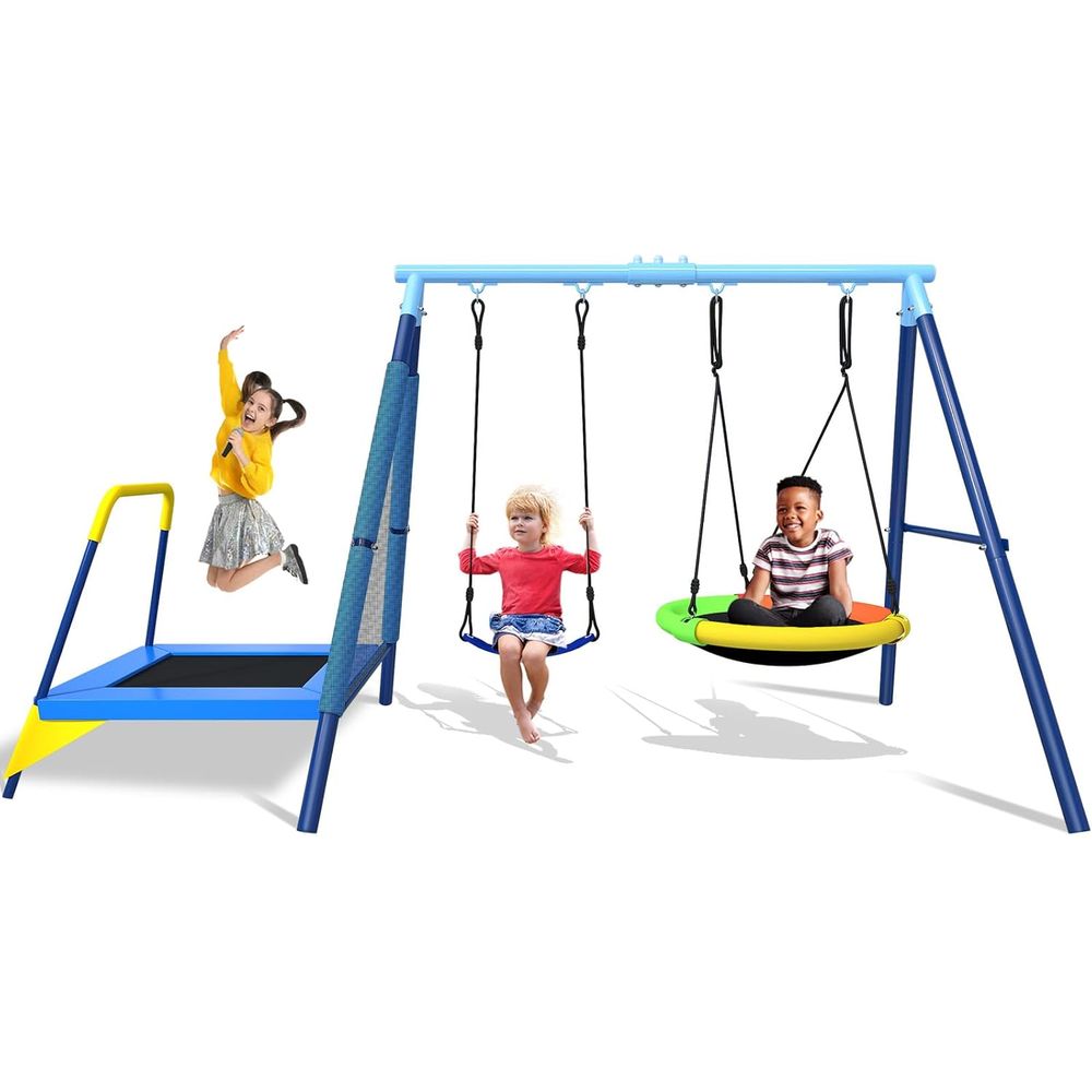3-in-1 Kids Swing t with Tpoli - Kids Outdoor Zone review and price