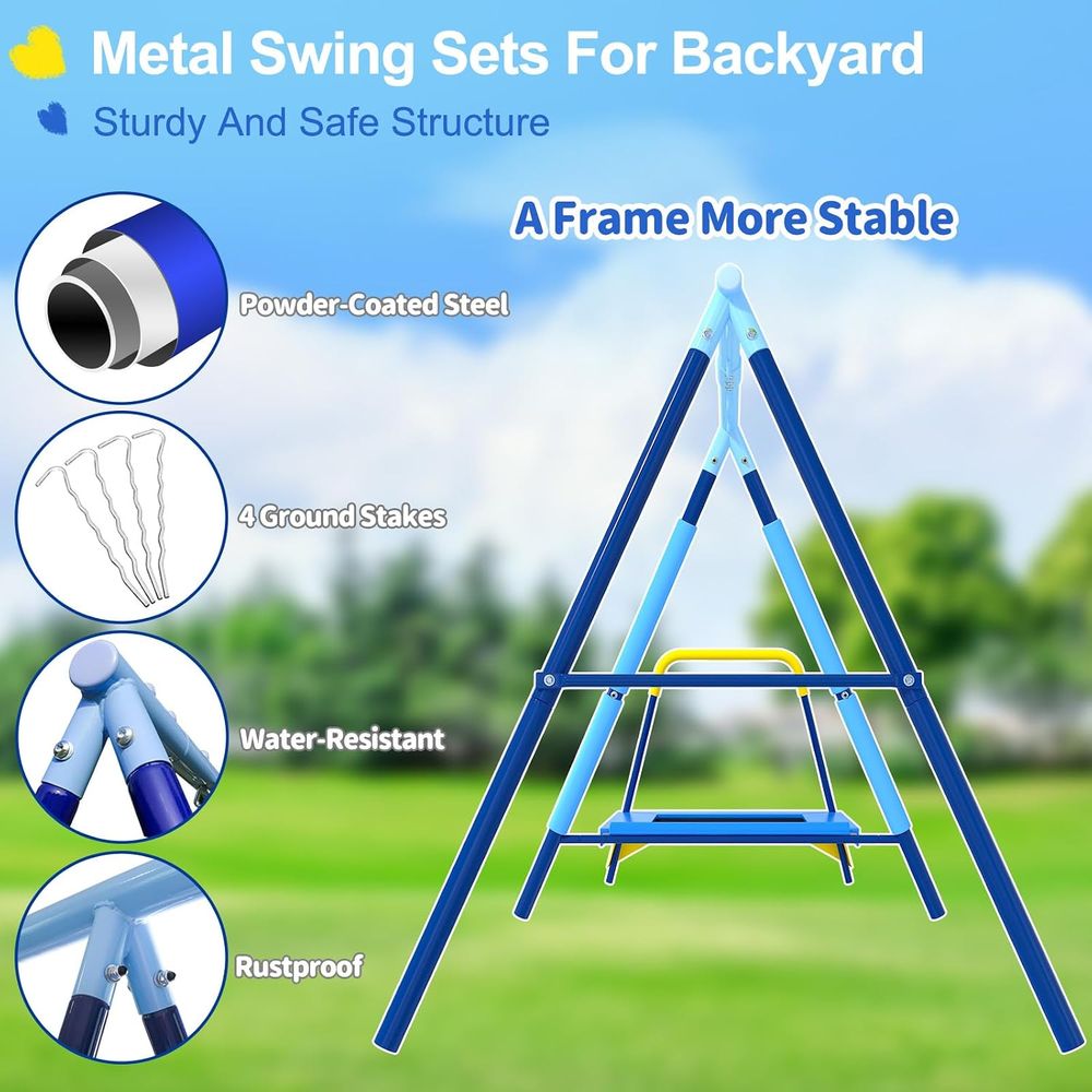 3-in-1 Kids Swing t with Tpoli - Kids Outdoor Zone review and price