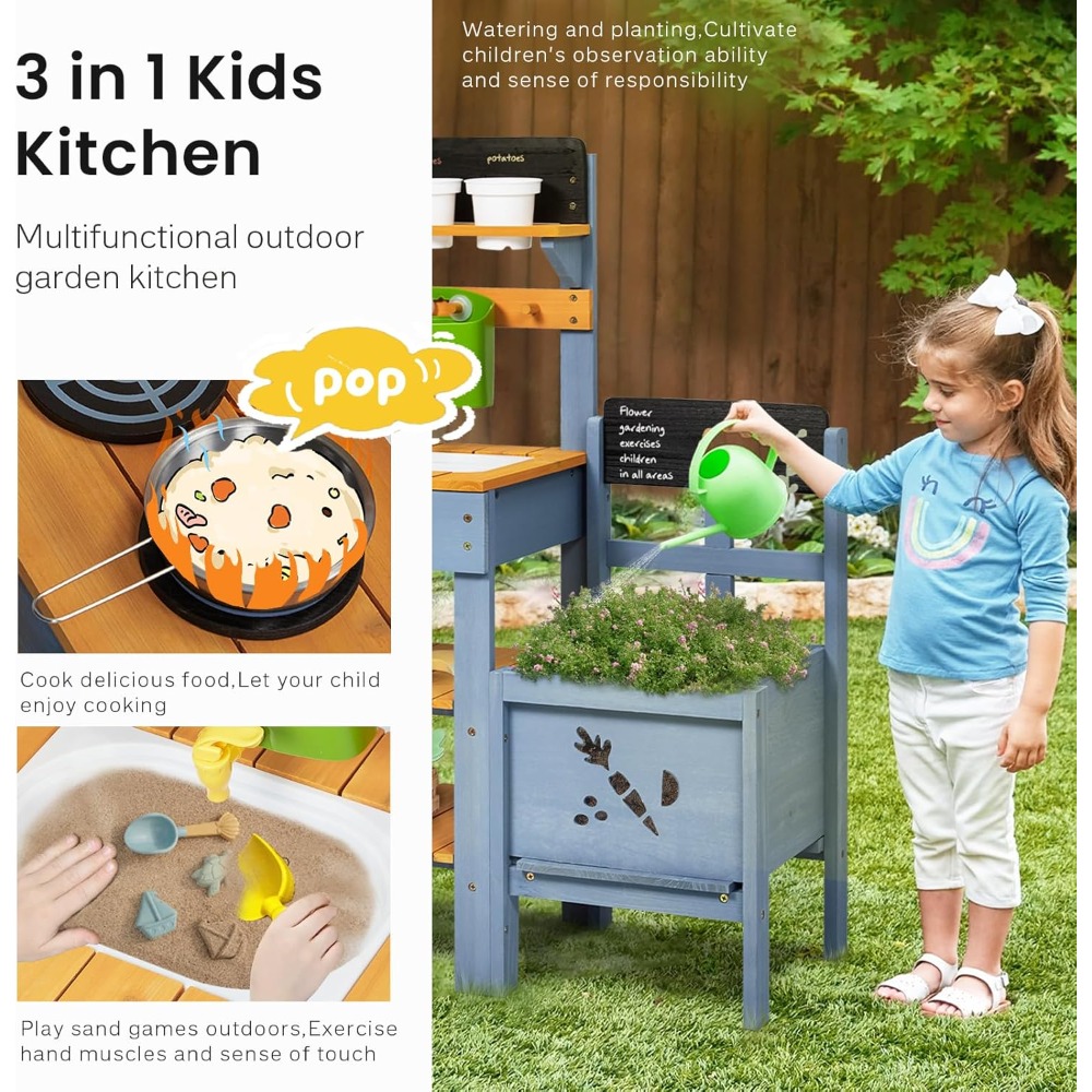 US Shipping Mud Kitchen for Ki - Kids Outdoor Sink review and price