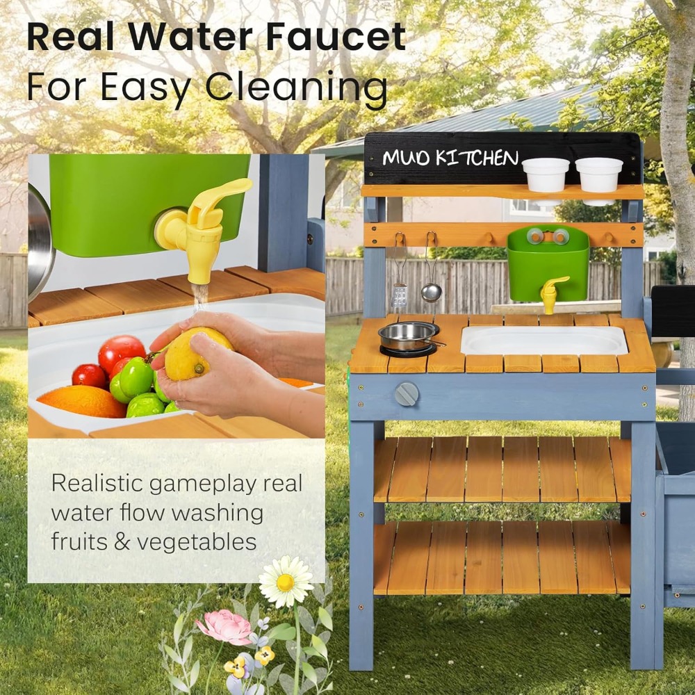 US Shipping Mud Kitchen for Ki - Kids Outdoor Sink review and price