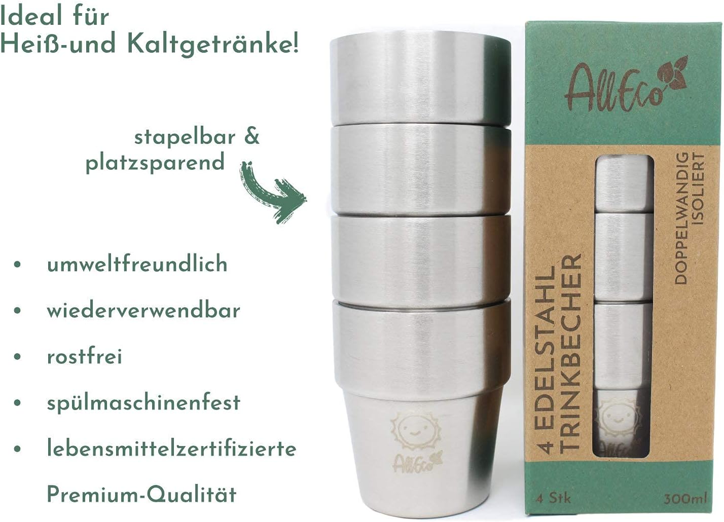4 Sets of 300ml Sustainable Re - Outdoor Kid Friendly review and price