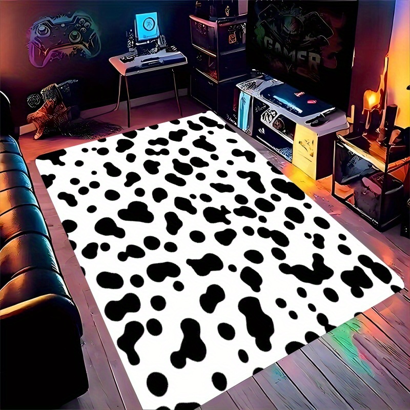 Flannel Printed Cow Print Rug  - Kids Outdoor Zone review and price