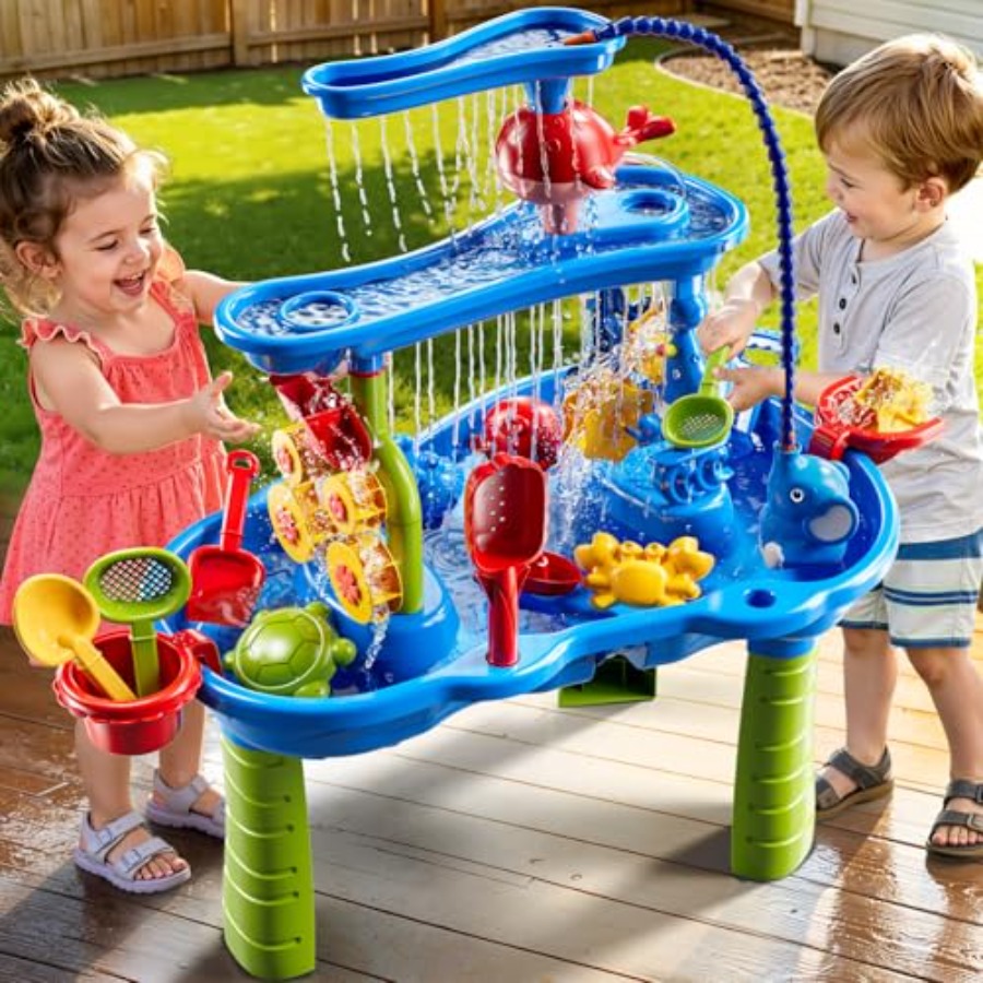 Outdoor water table for kids a - Kids Outdoor Sensory Table review and price