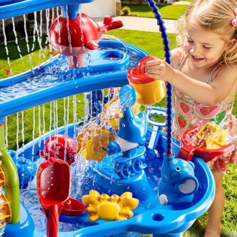 Outdoor water table for kids a - Kids Outdoor Sensory Table review and price