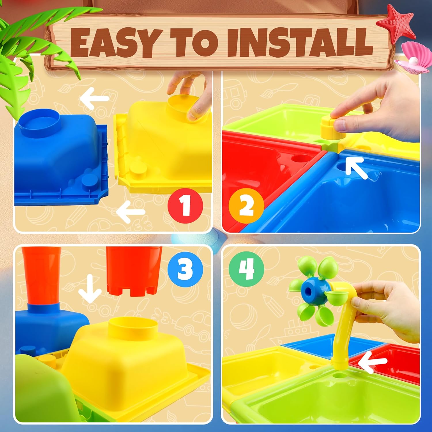 4 In 1 Kids Water and Sand Out - Kids Outdoor Sensory Table review and price