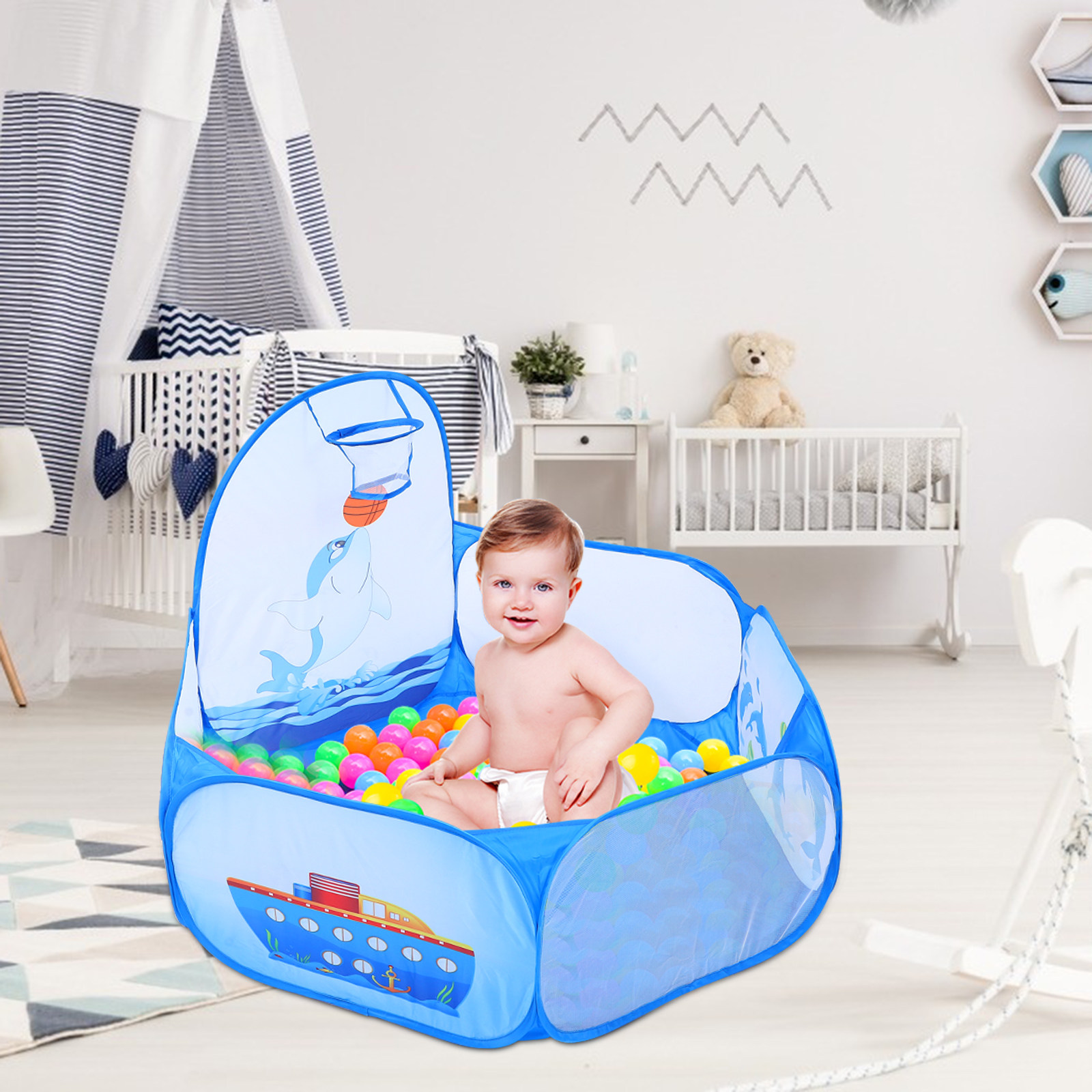 1Pcs Dolphin Pattern Kids Bask - Kids Outdoor Tent review and price