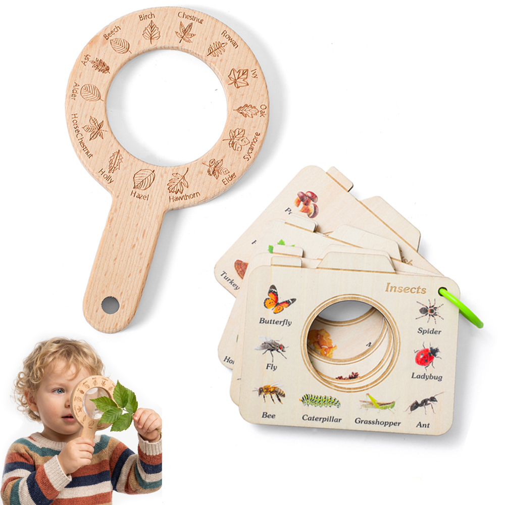 Wooden Magnifying Glass and Ca - Kids Outdoor Explorer Set review and price