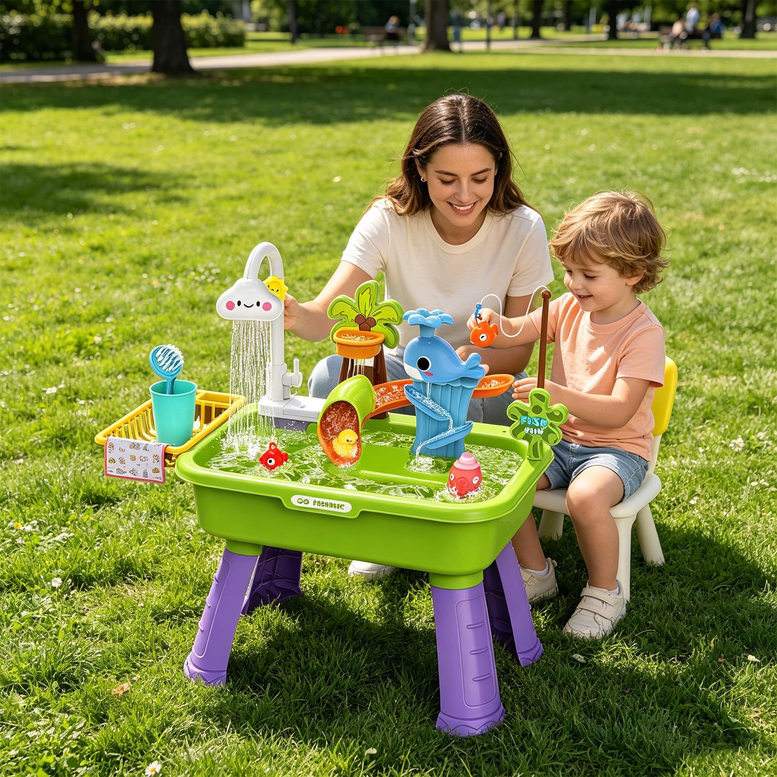 Upgraded Toddler Water Table K - Kids Outdoor Sensory Table review and price