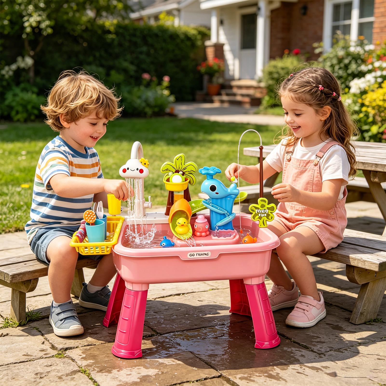 Upgraded Toddler Water Table K - Kids Outdoor Sensory Table review and price