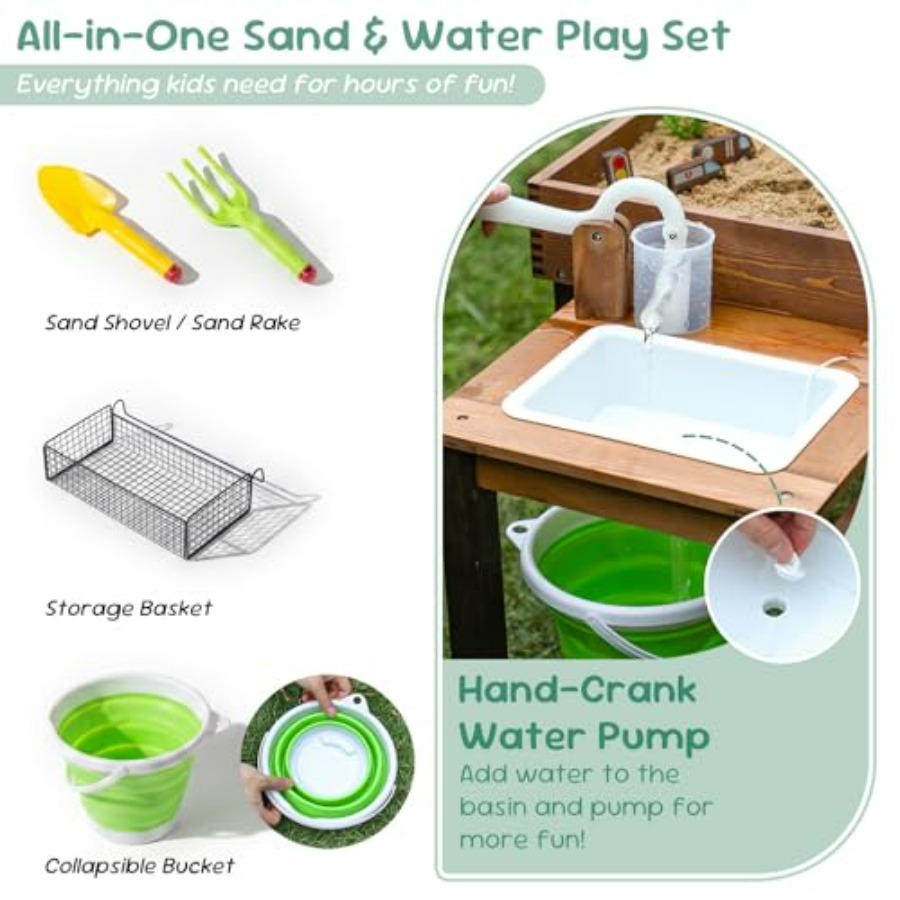Outdoor wooden sand table for  - Kids Outdoor Sensory Table review and price