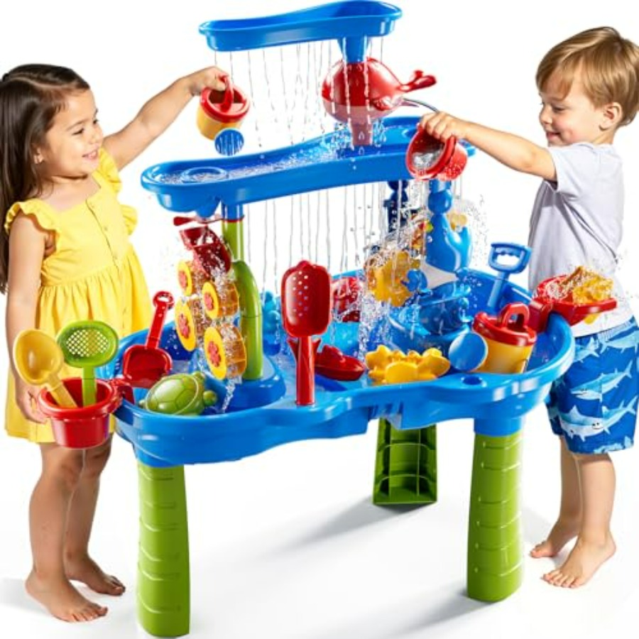 Outdoor 3-tier sensory play ta - Kids Outdoor Sensory Table review and price