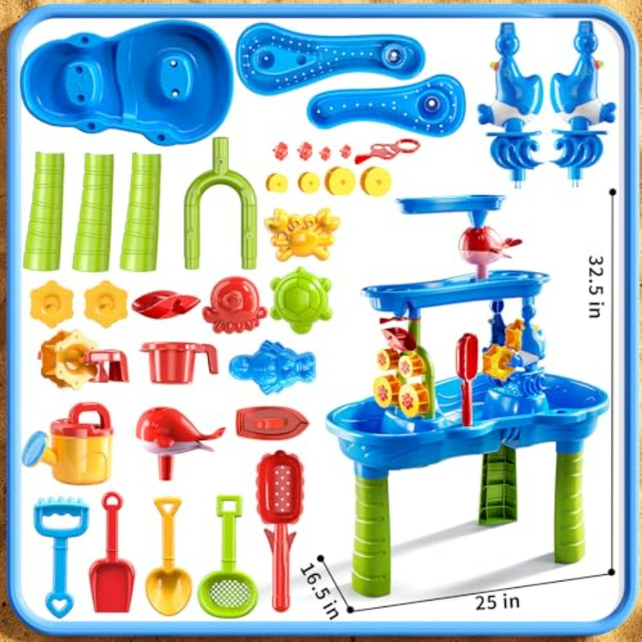Outdoor 3-tier sensory play ta - Kids Outdoor Sensory Table review and price