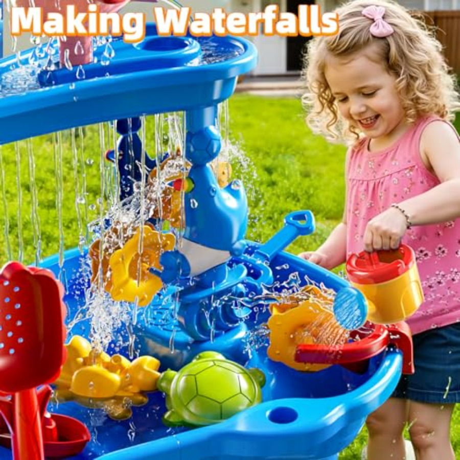 Outdoor 3-tier sensory play ta - Kids Outdoor Sensory Table review and price