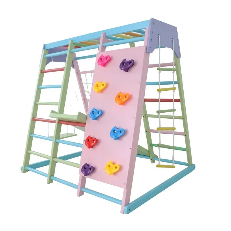 Kids Wooden Climbing Frame Ind - Kids Outdoor Gym review and price