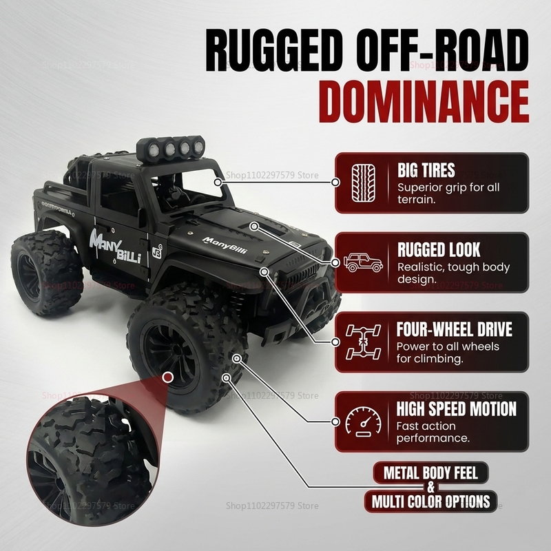 New Alloy JEEP Racing 1:16 Sca - Kids Outdoor Jeep review and price